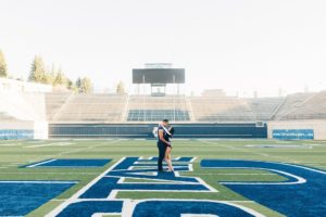 Utah State Engagements | Miranda and Alex | Engagments in the Stadium
