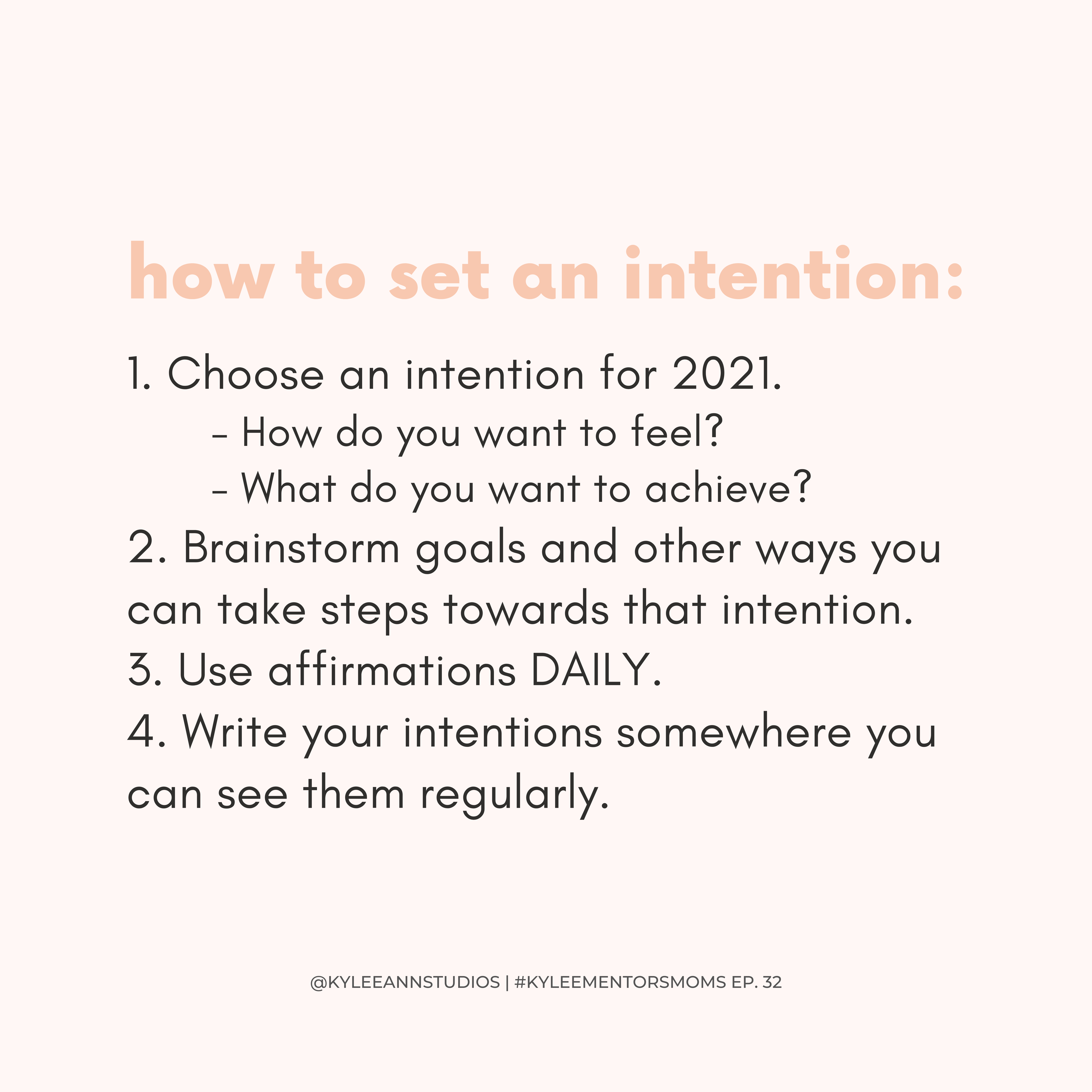 Setting Intentions for the New Year