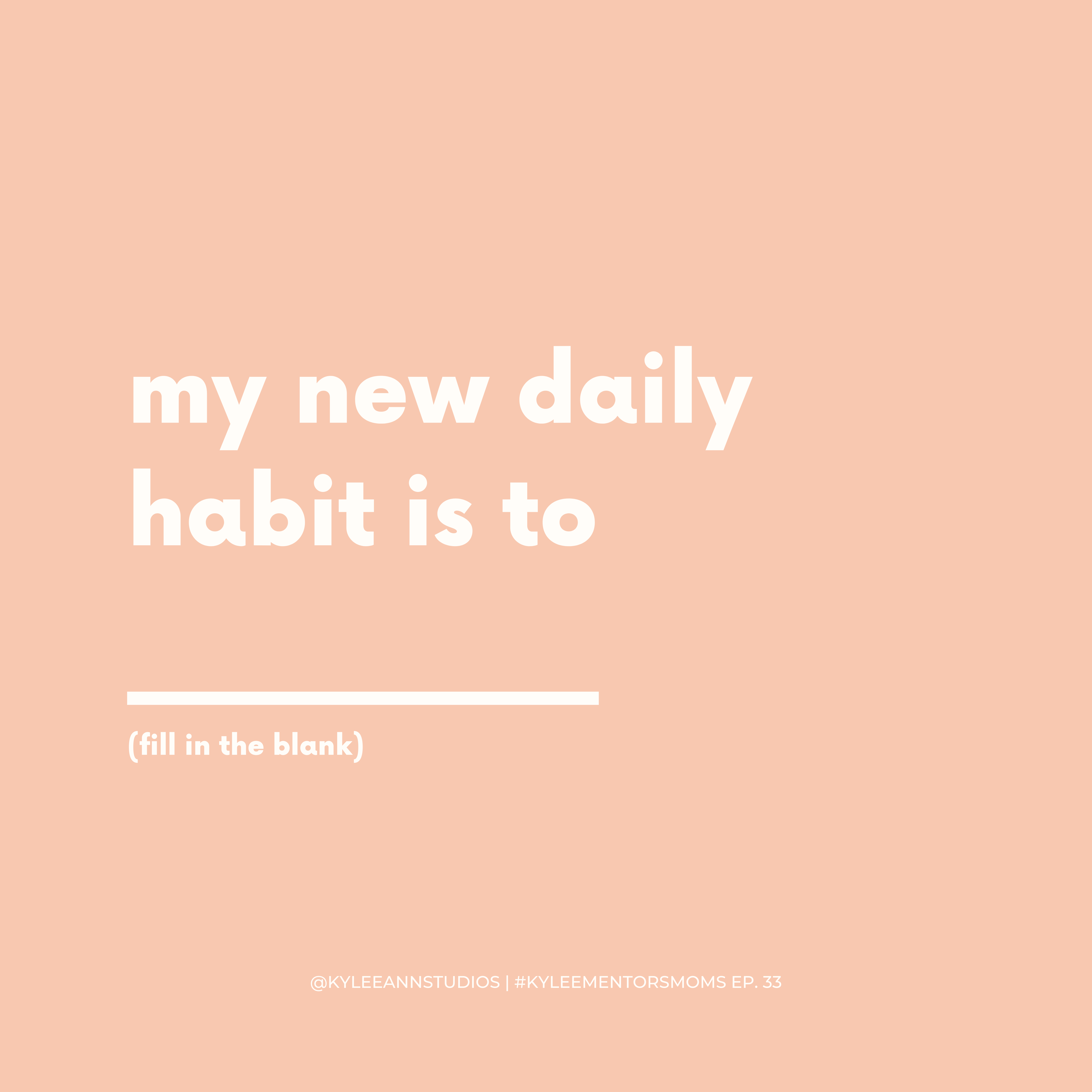 Making New Habits
