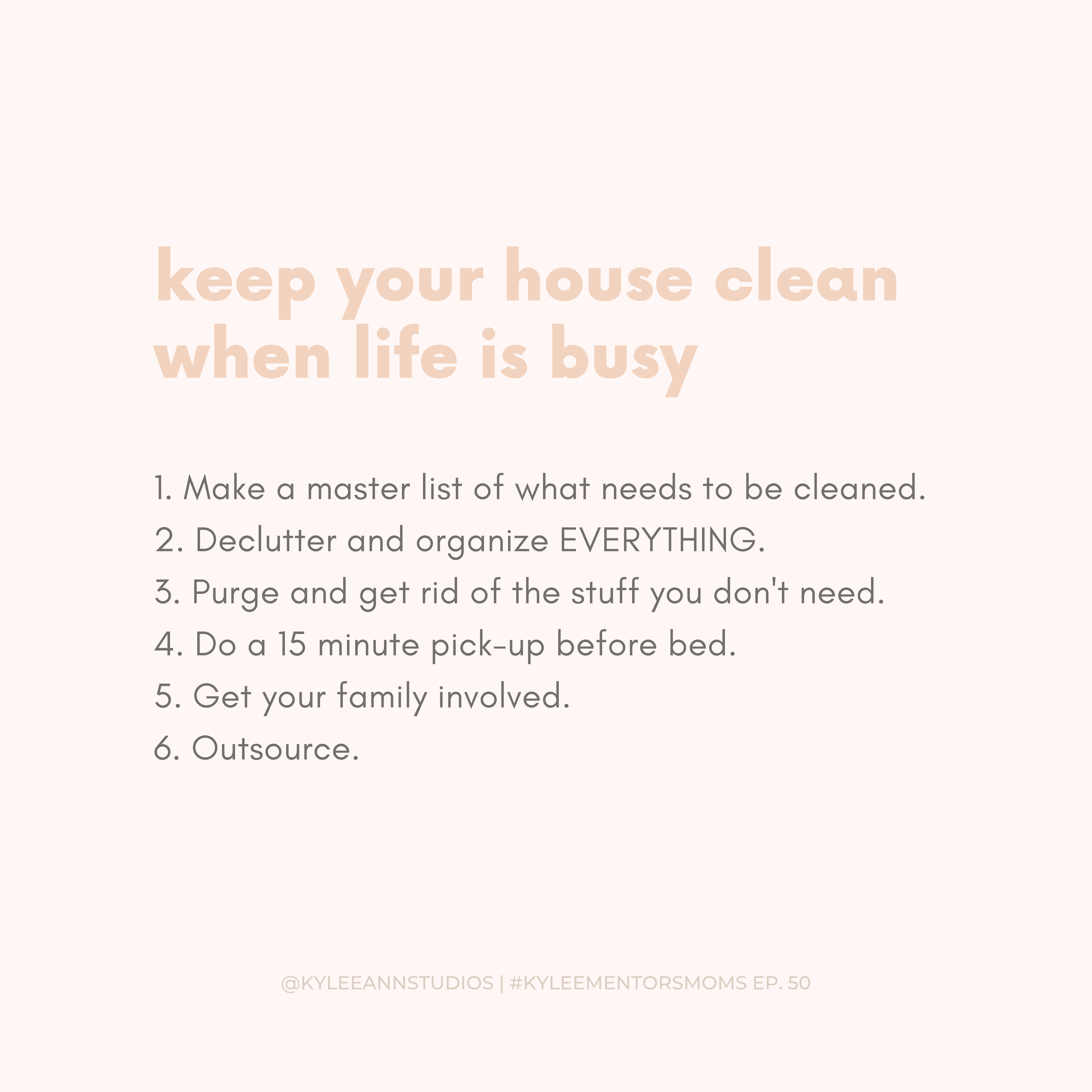 clean house busy life
